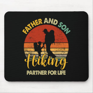 Vater Son Wanderpartner für das Leben Spaß Vater V Mousepad