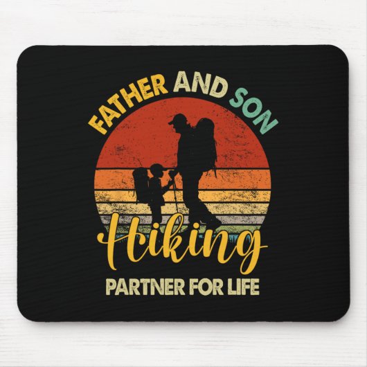 Vater Son Wanderpartner für das Leben Spaß Vater V Mousepad (Vorne)
