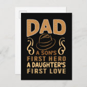 Vater - Son's erster Held, die erste Liebe der Toc Postkarte (Vorne/Hinten)