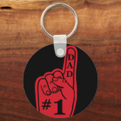 Vater Sportfanganzeige in Rot Schlüsselanhänger (Vorderseite)