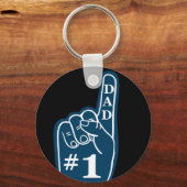 Vater Sportfanganzeige Navy Schlüsselanhänger (Vorderseite)