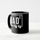 Vater Squared Twins 2 Two Children Papa Tasse (Vorderseite Links)