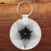 Vater Star Groovy Vintag Retro-Vibes Geburtstag Schlüsselanhänger (Vorderseite)