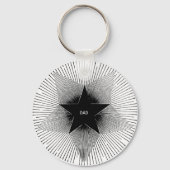 Vater Star Groovy Vintag Retro-Vibes Geburtstag Schlüsselanhänger (Rückseite)