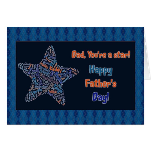 Vater Star Vatertag (Vorderseite (Horizontal))