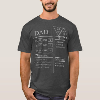 Vater Stats Zeichenblatt Weißes T-Shirt