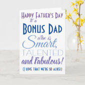 Vater Stepdad zum Weihnachtstag Karte (Gelbe Blume)