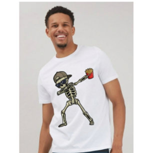 Väter Steuer Dabbing Skelett Pommes frites für Vät T-Shirt