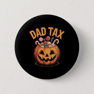 Vater Steuer Halloween Gruseliger Kürbis Lustiger Button