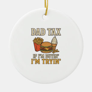 Vater Steuer Lustig Fast Food Vater Zitat Vektor D Keramik Ornament
