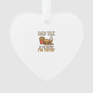 Vater Steuer Lustig Fast Food Vater Zitat Vektor D Ornament