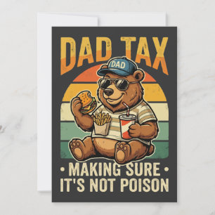 Vater Steuer Lustiger Bär Vater Humor Design Einladung