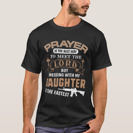 Vater stolz Daddy, wenn du meine Tochter kaputtgem T-Shirt (Vorderseite)