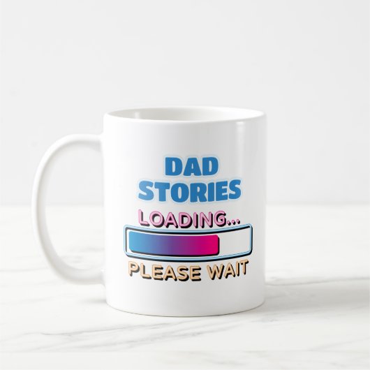 Vater-Storys Laden Bitte warten Kaffeetasse (Links)