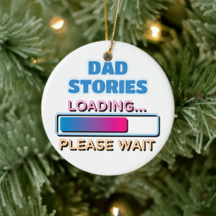 Vater-Storys Laden Bitte warten Keramik Ornament
