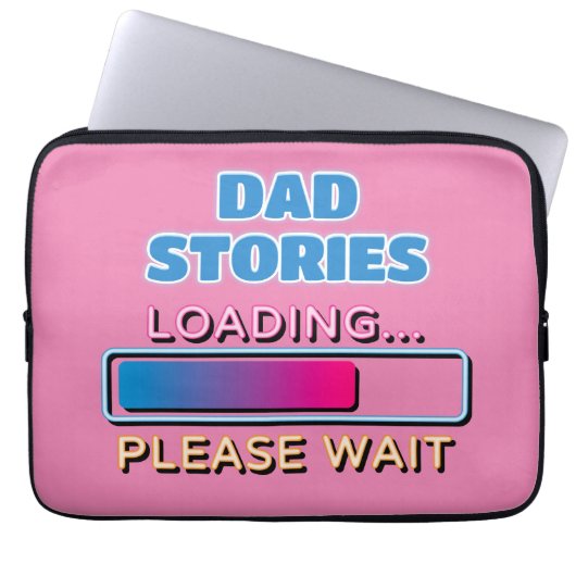 Vater-Storys Laden Bitte warten Laptopschutzhülle (Vorderseite)