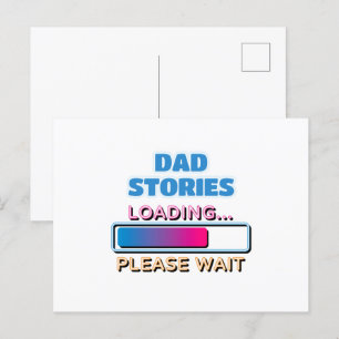 Vater-Storys Laden Bitte warten Postkarte