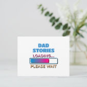 Vater-Storys Laden Bitte warten Postkarte (Stehend Vorderseite)