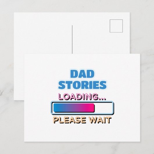 Vater-Storys Laden Bitte warten Postkarte (Vorne/Hinten)