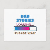 Vater-Storys Laden Bitte warten Postkarte (Vorderseite)