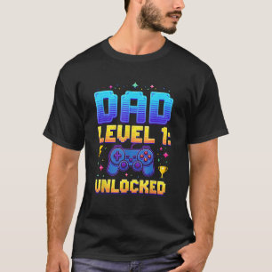 Vater Stufe 1 Entsperrter Vatertag Erster Vater G T-Shirt