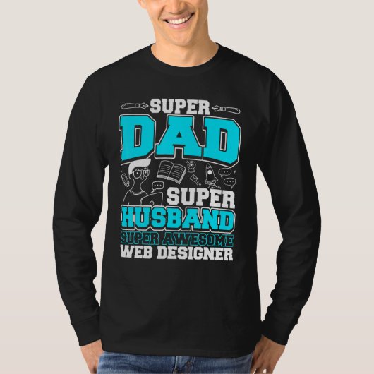 Vater Super Phantastisch Web Er T-Shirt (Vorderseite)