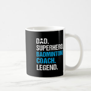 Vater Superheld Badminton Trainer Lustiger Badmint Kaffeetasse