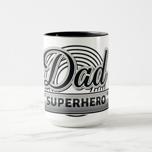 Vater Superheld Tasse (Zentrum)