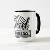 Vater Superheld Tasse (VorderseiteRechts)