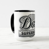 Vater Superheld Tasse (Vorderseite Links)