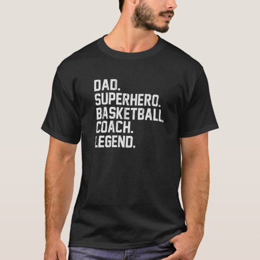 Vater Superheran Basketball Basketball Basketball T-Shirt (Vorderseite)