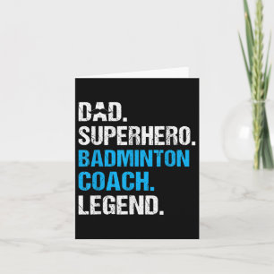 Vater Superhero Badminton Coach Funny Badminton Co Karte