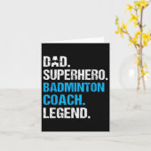Vater Superhero Badminton Coach Funny Badminton Co Karte (Gelbe Blume)