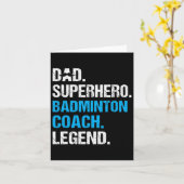 Vater Superhero Badminton Coach Funny Badminton Co Karte (Gelbe Blume)