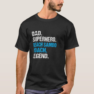 Vater Superhero Beach Sambo Coach Funny Spaß T-Shirt