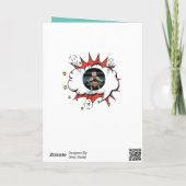 Vater Superhero Cartoon Sprechblase Vathers Day Ca Karte (Rückseite)