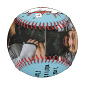 Vater Superhero Cartoon Vater's day 2 Foto Baseball (Vorderseite)