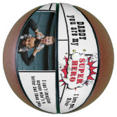 Vater Superhero Comic Speech Bubble Foto Basketball (Vertikal)