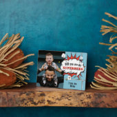 Vater Superhero Comic Speech Bubble Foto Fotoplatte (Seite)