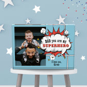 Vater Superhero Comic Speech Bubble Fotoblock