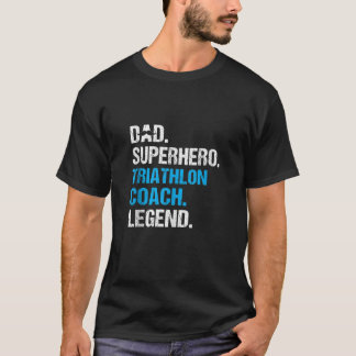 Vater Superheron Triathlon Coach Funny Triathlon C T-Shirt