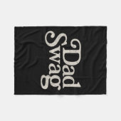 Vater Swag Retro Vathers Day Fleecedecke (Vorderseite (Horizontal))