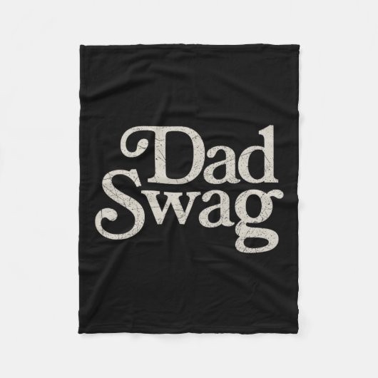 Vater Swag Retro Vathers Day Fleecedecke (Vorderseite)