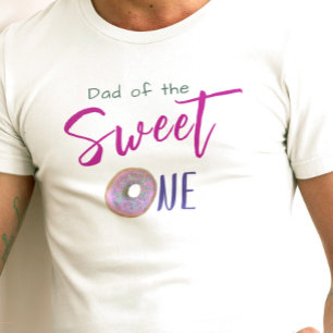 Vater Sweet One Donut Pink Girl 1. Geburtstag Part T-Shirt