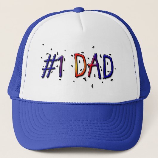 Vater-Tag #1 Dad Hat Truckerkappe (Vorderseite)