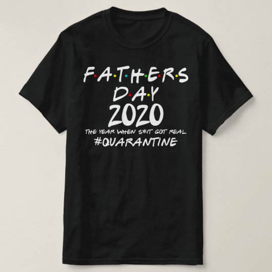 Väter Tag 2020 Quarantäne T-Shirt (Design vorne)