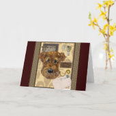VATER-TAG AIREDALE KARTE (Gelbe Blume)