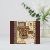 VATER-TAG AIREDALE POSTKARTE (Stehend Vorderseite)