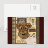 VATER-TAG AIREDALE POSTKARTE (Vorne/Hinten)