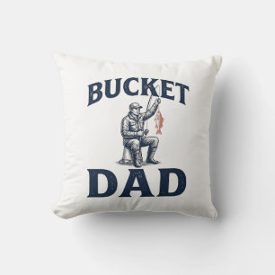 Vater-Tag-Angeln Vintage-Stich-Design_1 Kissen